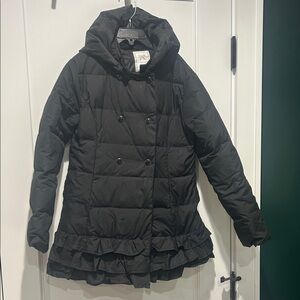 Gymboree black fancy puffer coat size Large